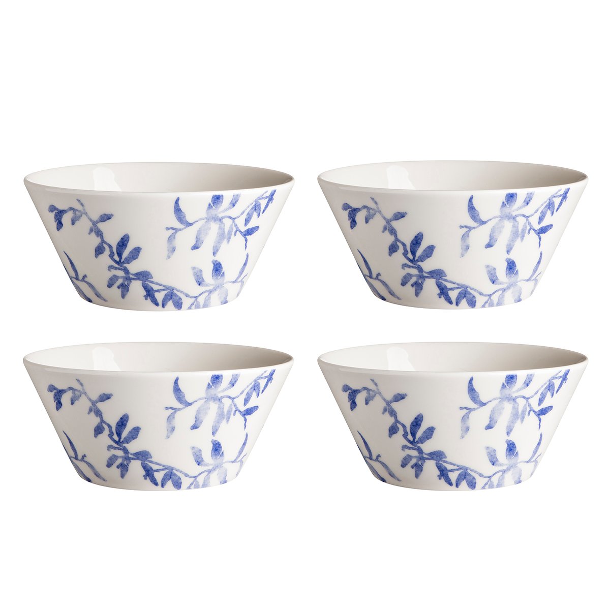 Scandi Living Havspil bowl 60 cl 4-pack blue-white | Scandinavian Design | Breakfast bowls | Blue
