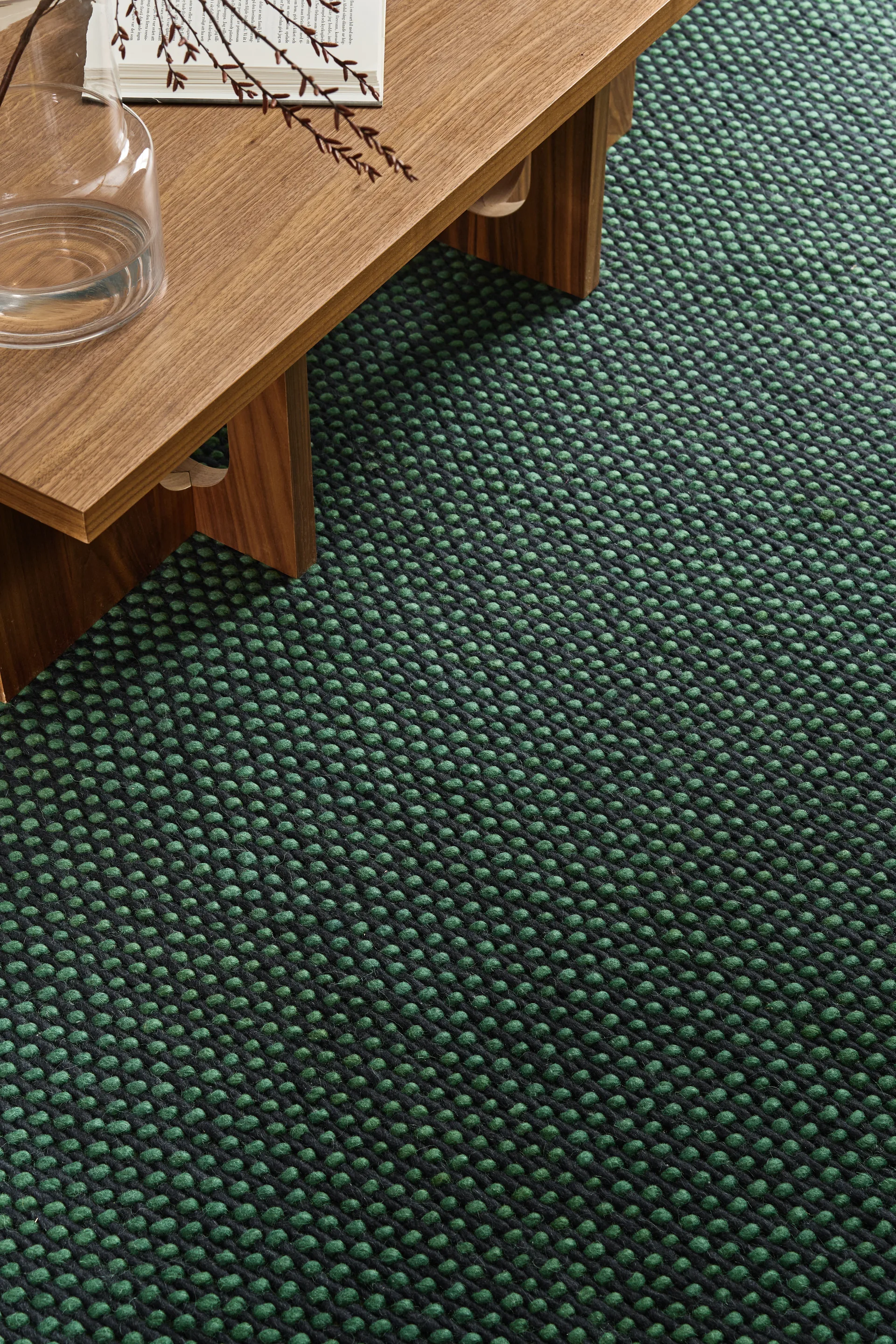 Hill wool rug blue/green, 200x300 cm Scandi Living