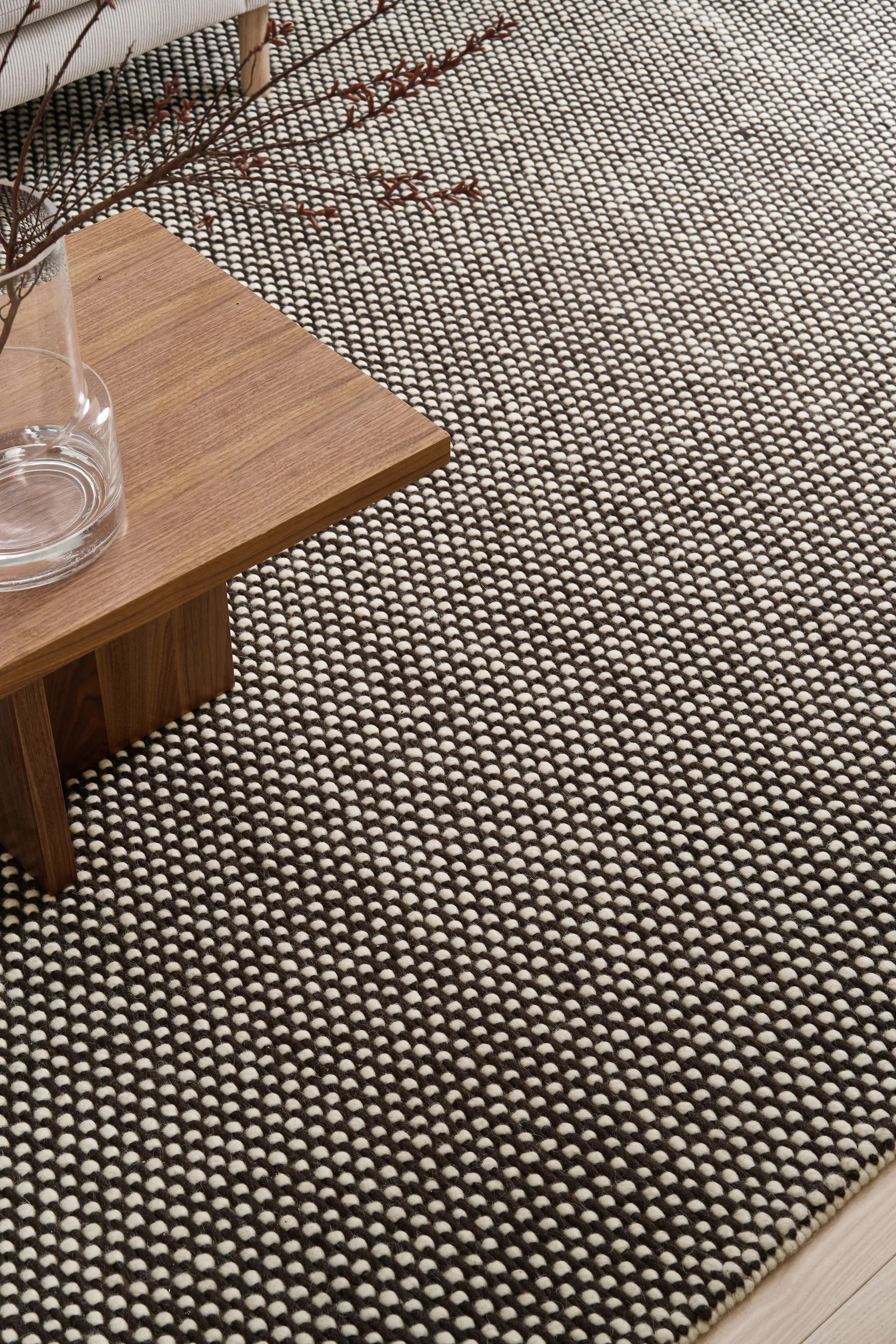 Hill wool rug, White-brown, 200x300 cm Scandi Living