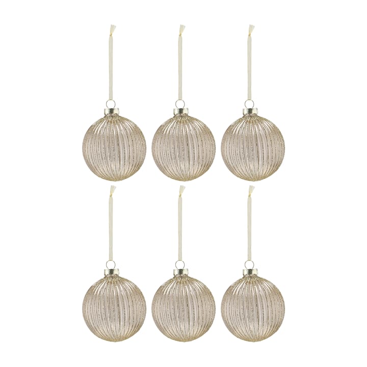 Holiday baubles 6-pack - Gold - Scandi Living