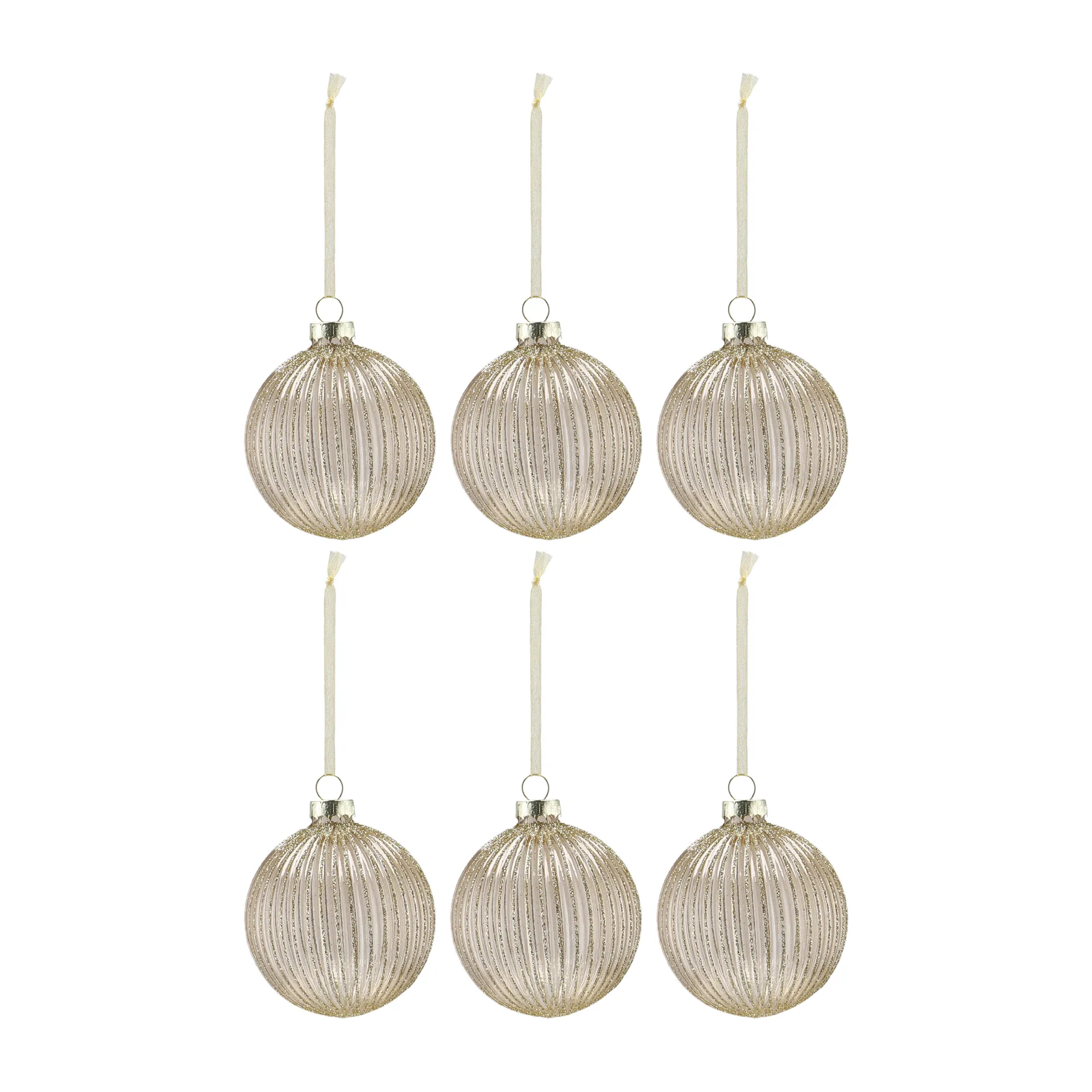Holiday baubles 6-pack, Gold Scandi Living