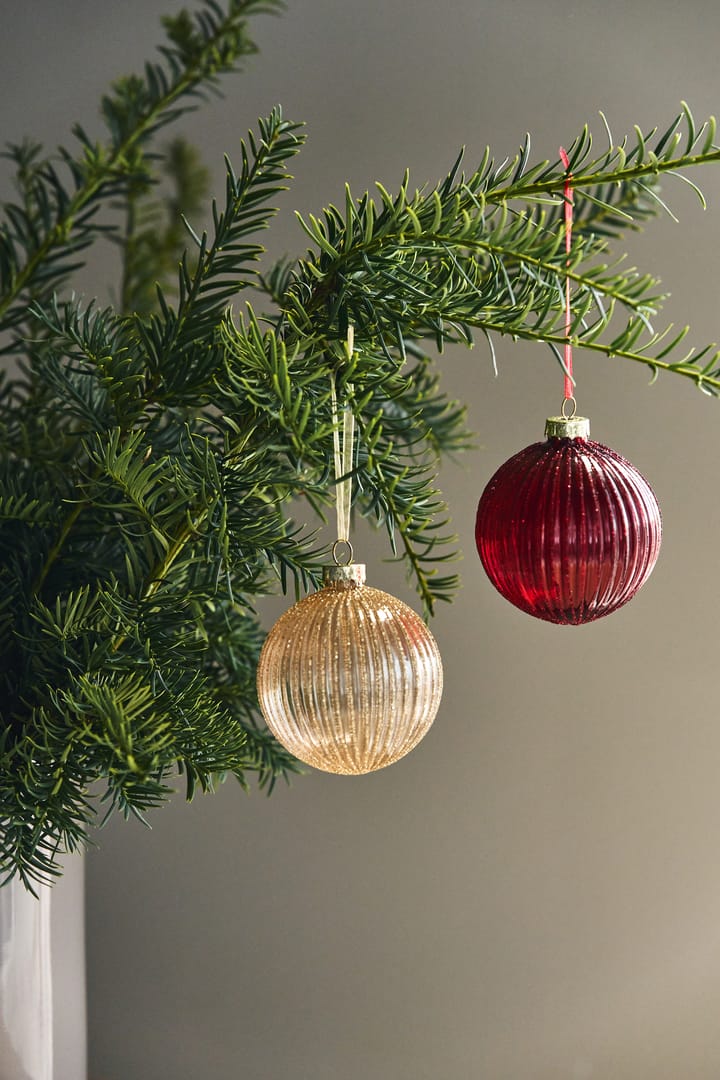 Holiday baubles 6-pack - Red - Scandi Living