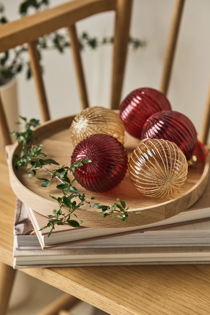 Holiday baubles 6-pack - Red - Scandi Living