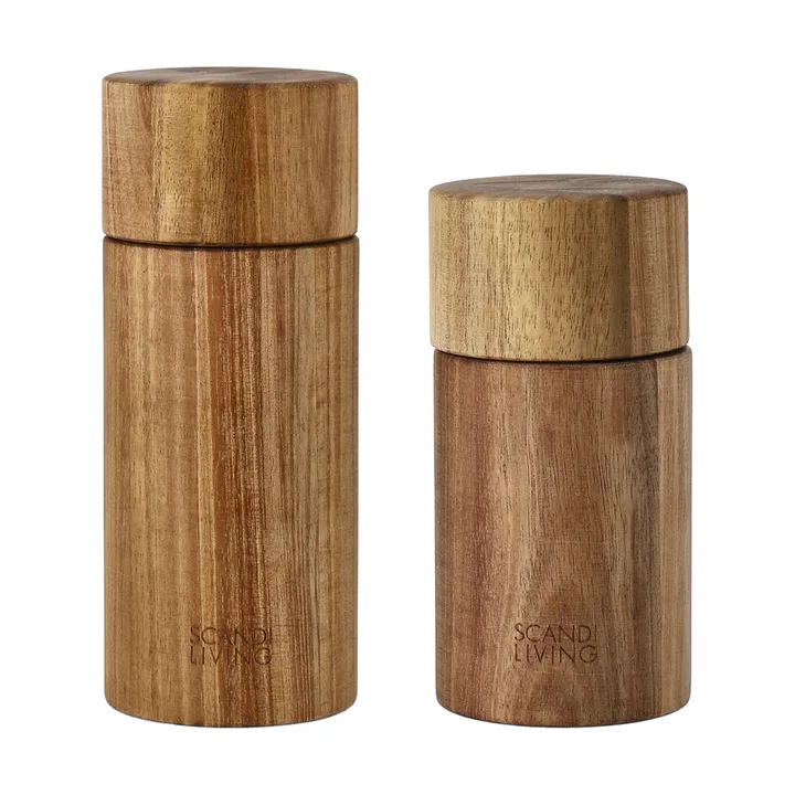 Hollow salt- & pepper mill - Acacia - undefined - Scandi Living