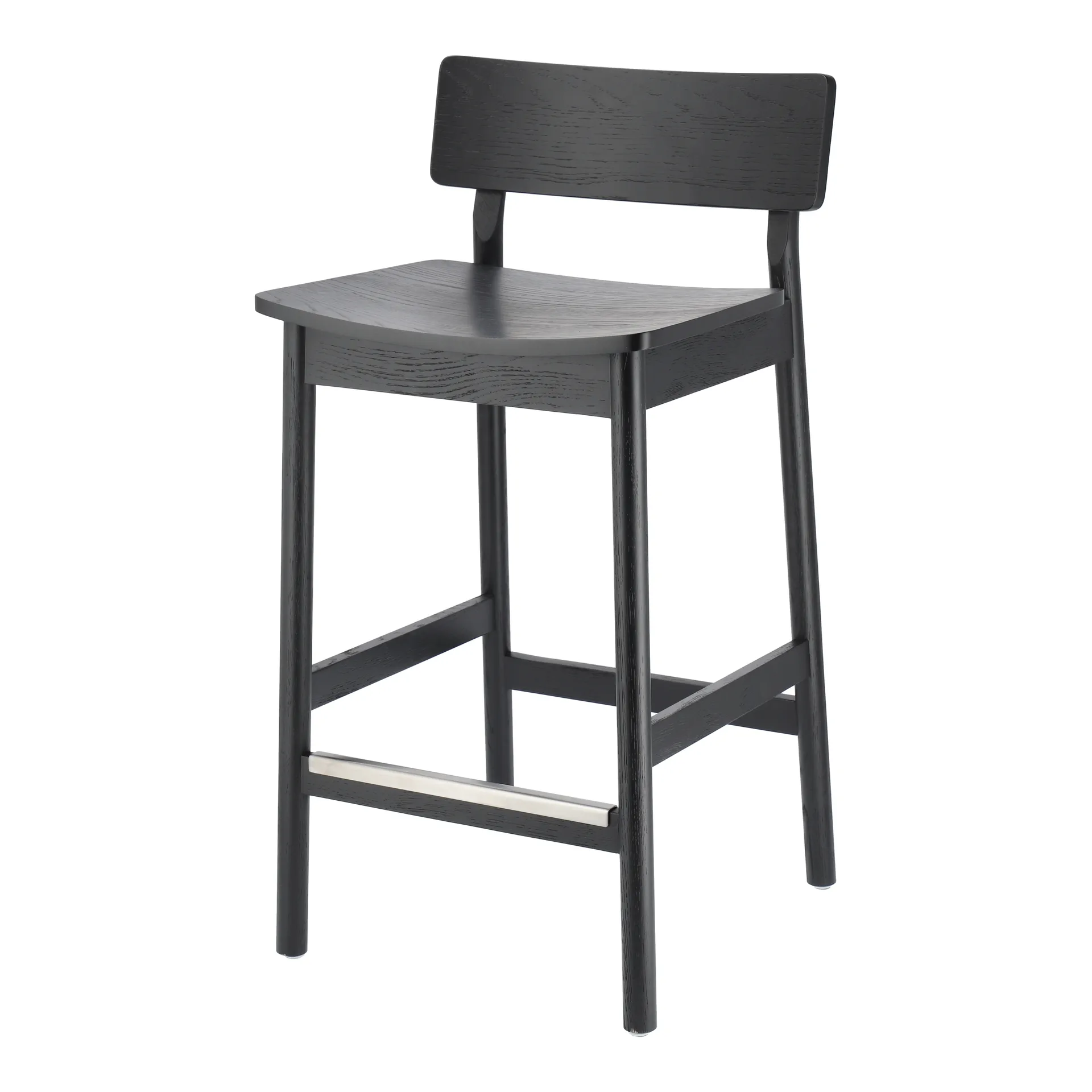 Horizon bar stool 67 cm, Black brushed oak Scandi Living