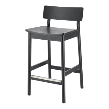 Horizon bar stool 67 cm - Black brushed oak - Scandi Living