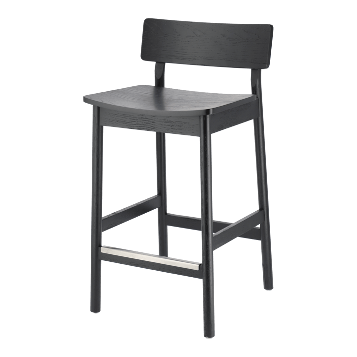 Horizon bar stool 67 cm, Black brushed oak Scandi Living