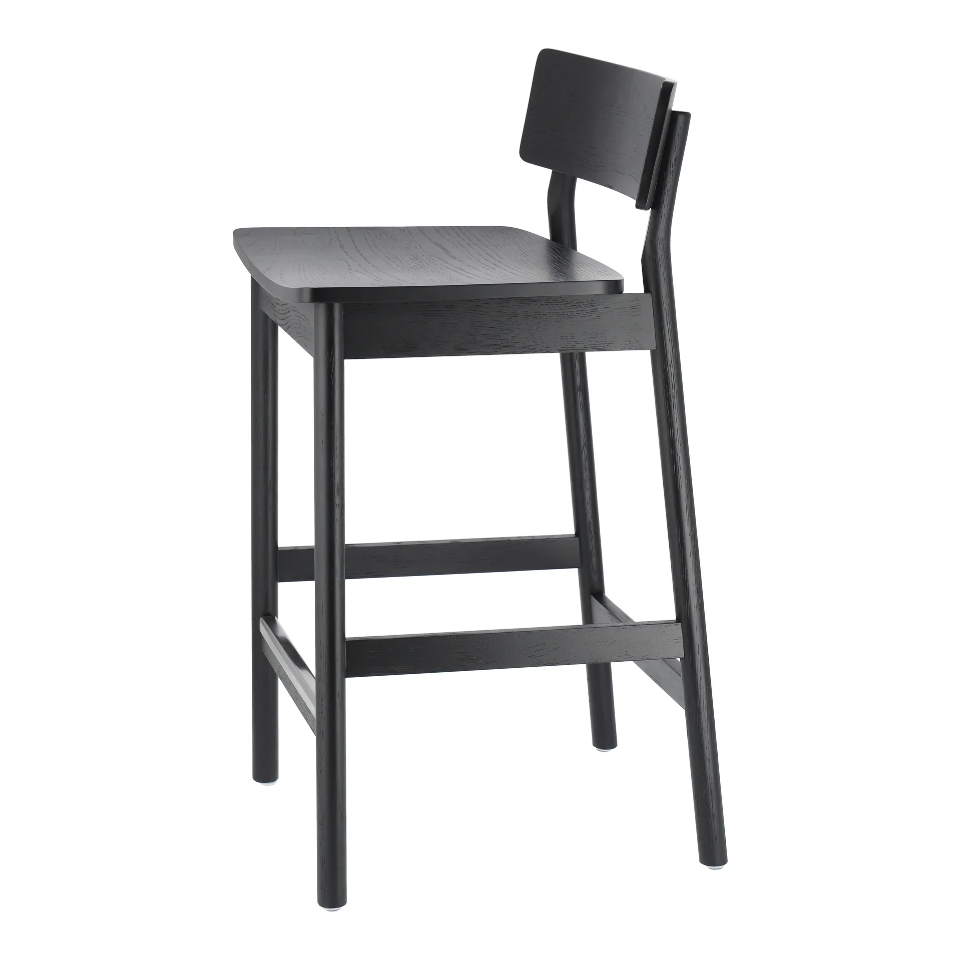 Horizon bar stool 67 cm, Black brushed oak Scandi Living