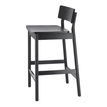 Horizon bar stool 67 cm - Black brushed oak - Scandi Living
