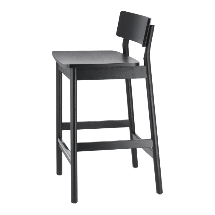 Horizon bar stool 67 cm, Black brushed oak Scandi Living