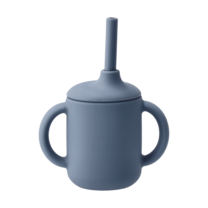 Idun mug with silicone straw 120 ml - Blue - Scandi Living
