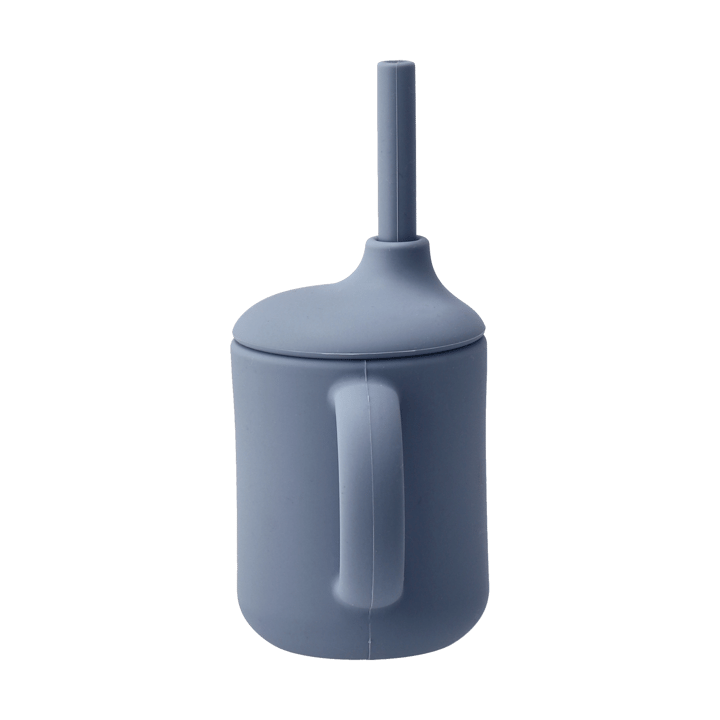 Idun mug with silicone straw 120 ml, Blue Scandi Living
