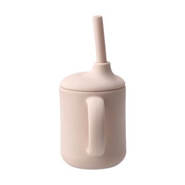 Idun mug with silicone straw 120 ml - Blusher - Scandi Living