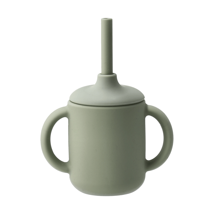 Idun mug with silicone straw 120 ml - Green - Scandi Living