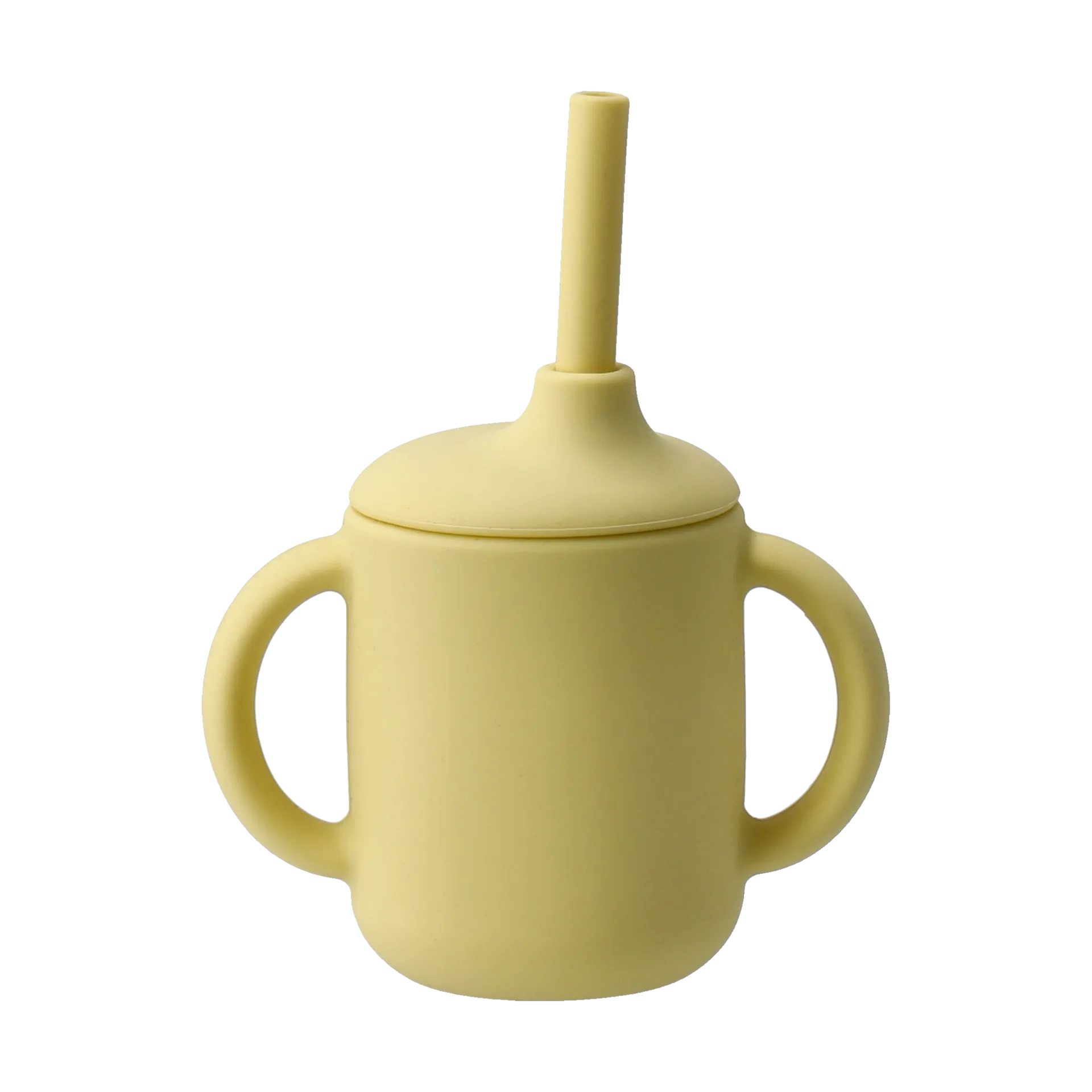 Idun mug with silicone straw 120 ml, Lemon Scandi Living