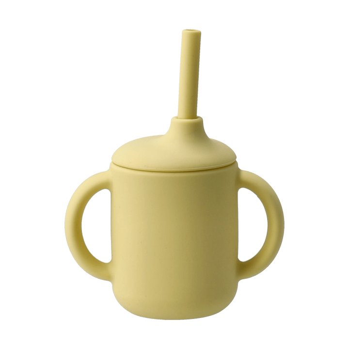Idun mug with silicone straw 120 ml - Lemon - Scandi Living