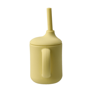 Idun mug with silicone straw 120 ml - Lemon - Scandi Living
