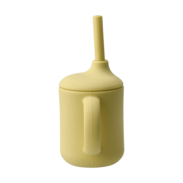 Idun mug with silicone straw 120 ml, Lemon Scandi Living