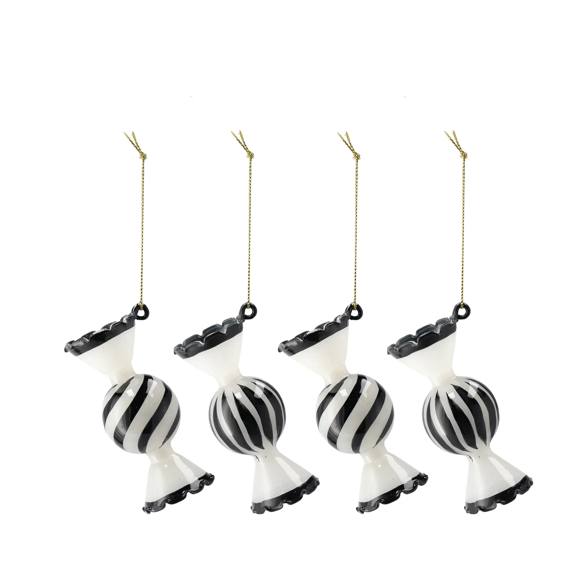 Jolly Christmas Bauble 4-pack, White Scandi Living