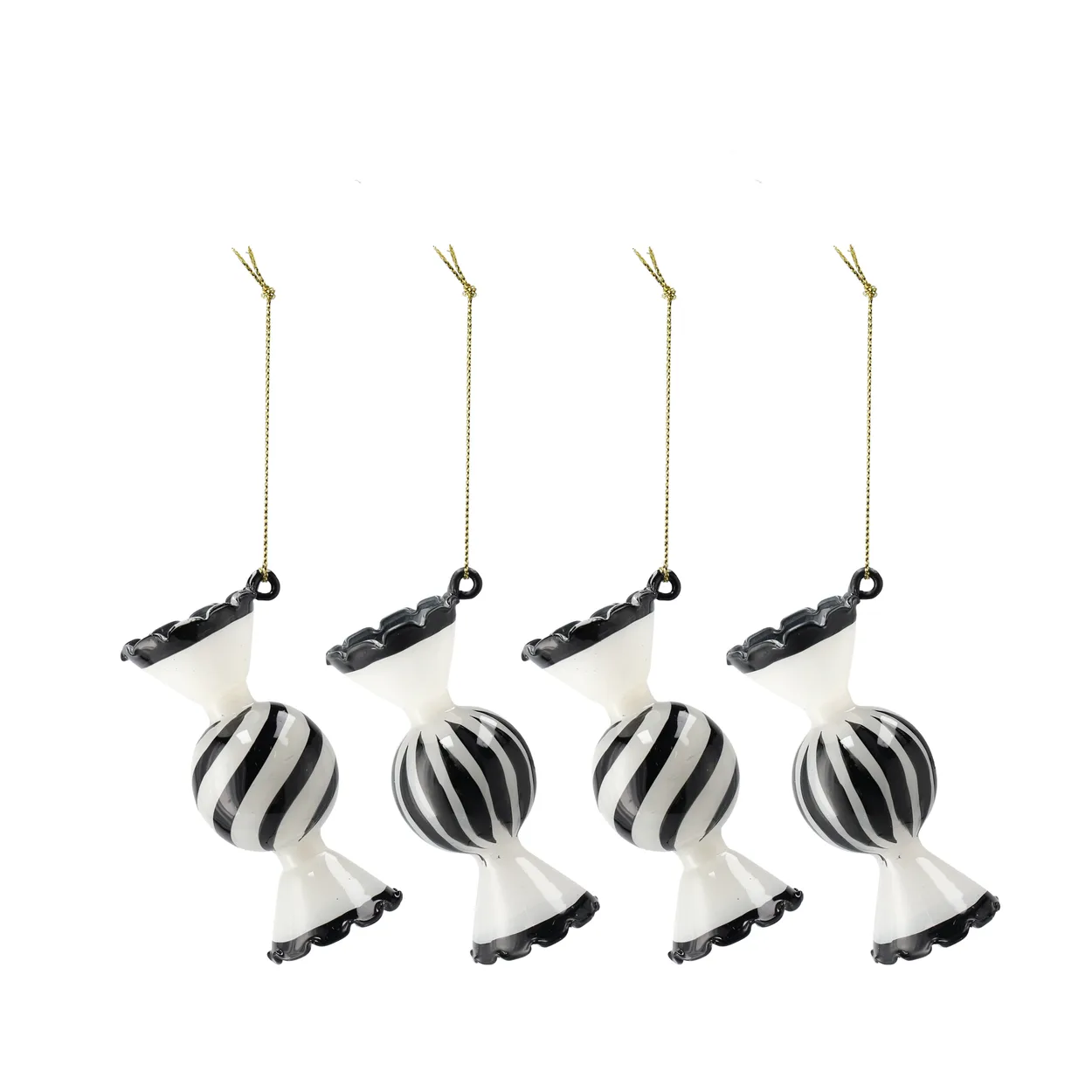 Scandi Living Jolly Christmas Bauble 4-pack White | Scandinavian Design | Christmas decorations | White