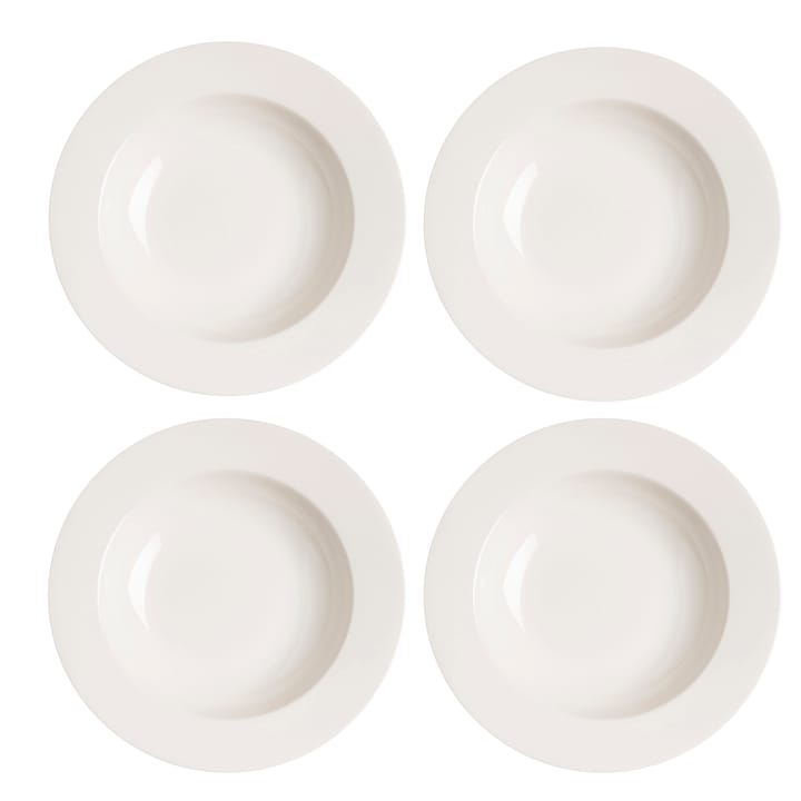 Kalk deep plate 23 cm 4-pack - white - Scandi Living