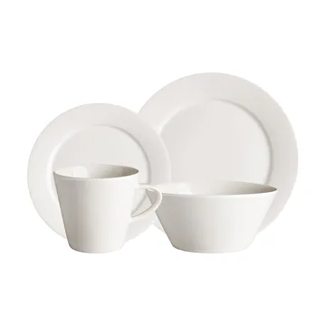 Kalk dinnerware set 16 pieces - White - Scandi Living