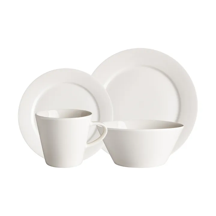 Kalk dinnerware set 16 pieces - White - undefined - Scandi Living