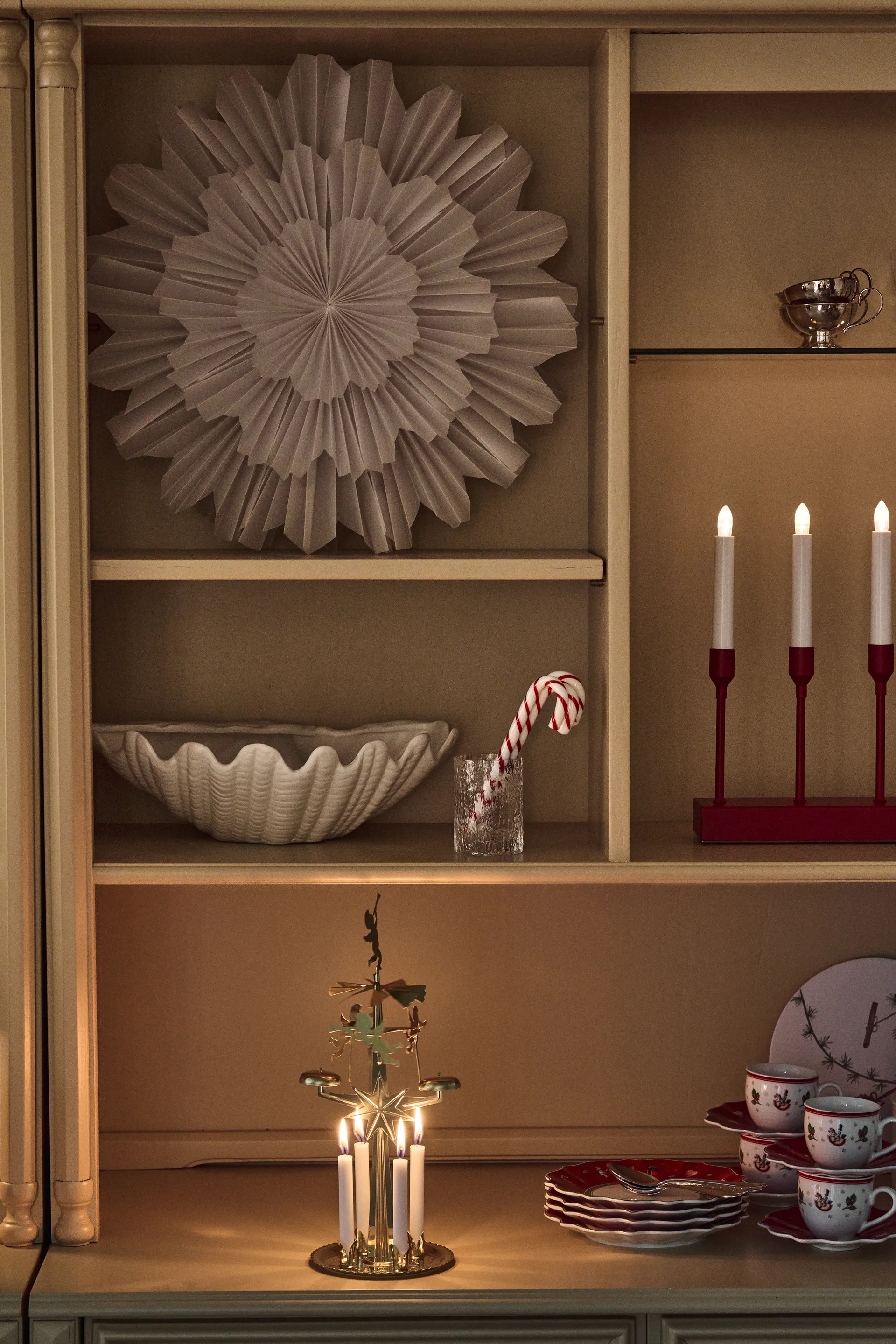 Kindle portable advent candlestick 30 cm, Dark red Scandi Living