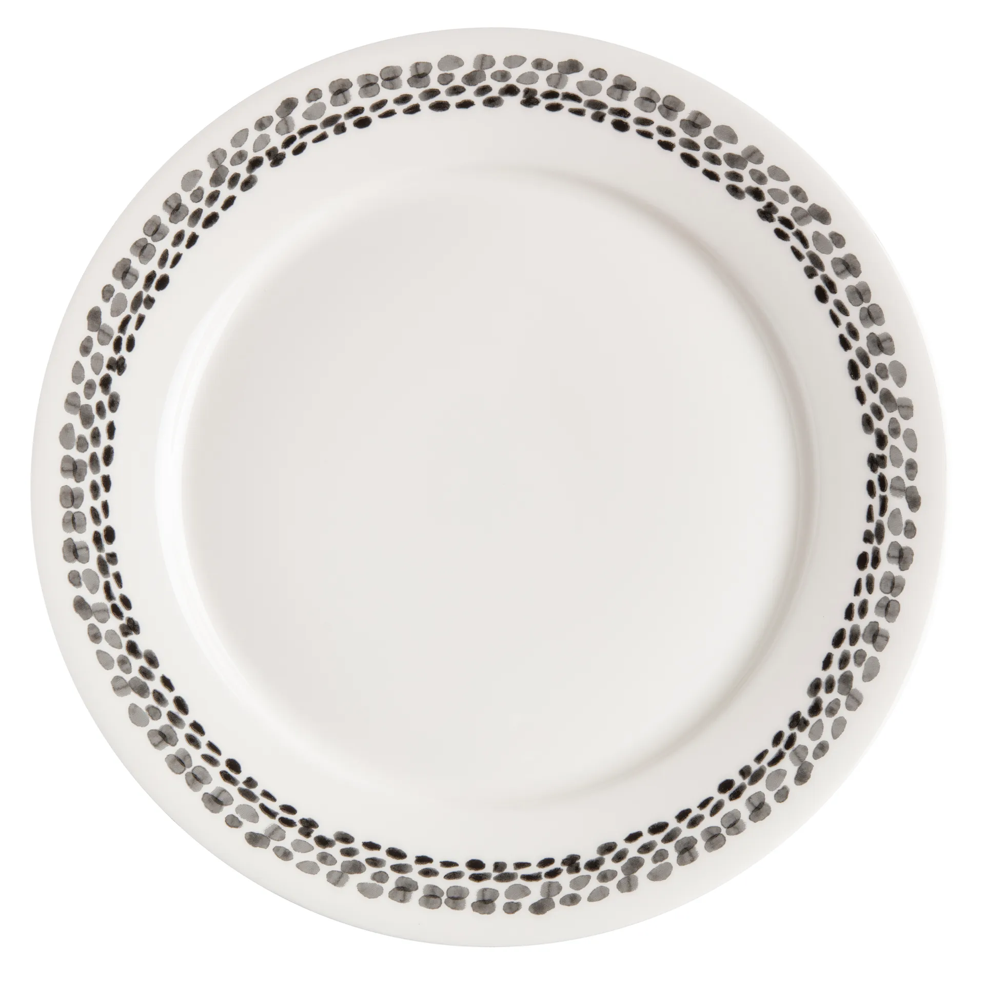 Klappersten plate 28 cm 4-pack, black and white Scandi Living