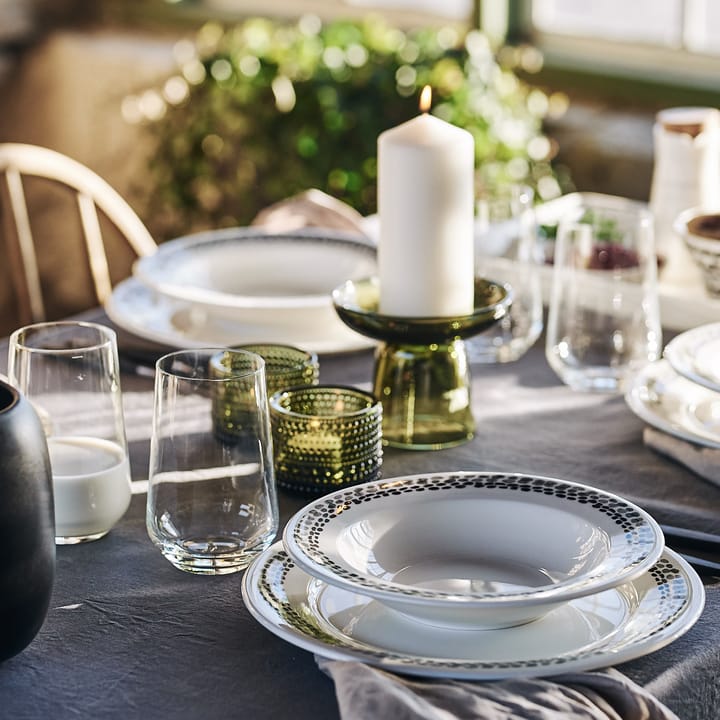 Klappersten plate 28 cm 4-pack, black and white Scandi Living