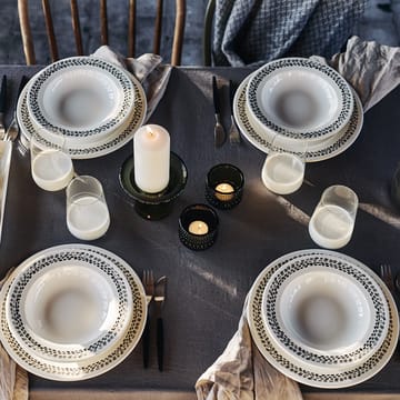 Klappersten plate 28 cm 4-pack - black and white - Scandi Living