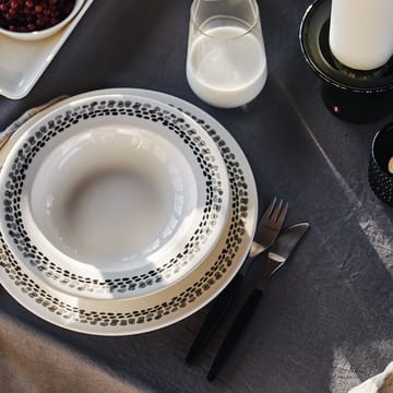 Klappersten plate 28 cm 4-pack - black and white - Scandi Living