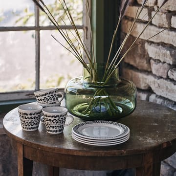Klappersten side plate 21 cm 4-pack - black and white - Scandi Living