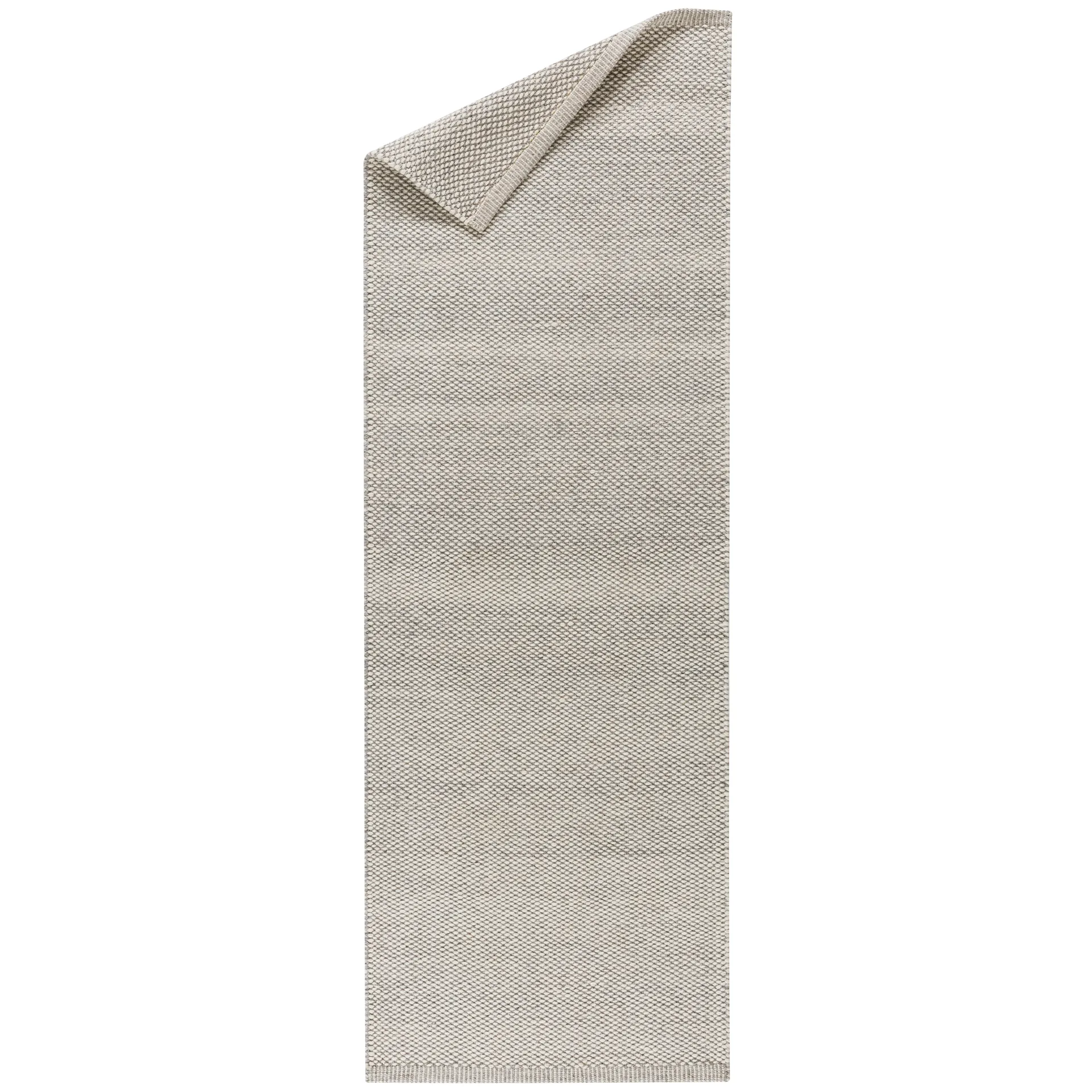 Lea wool rug natural white, 80x240 cm Scandi Living