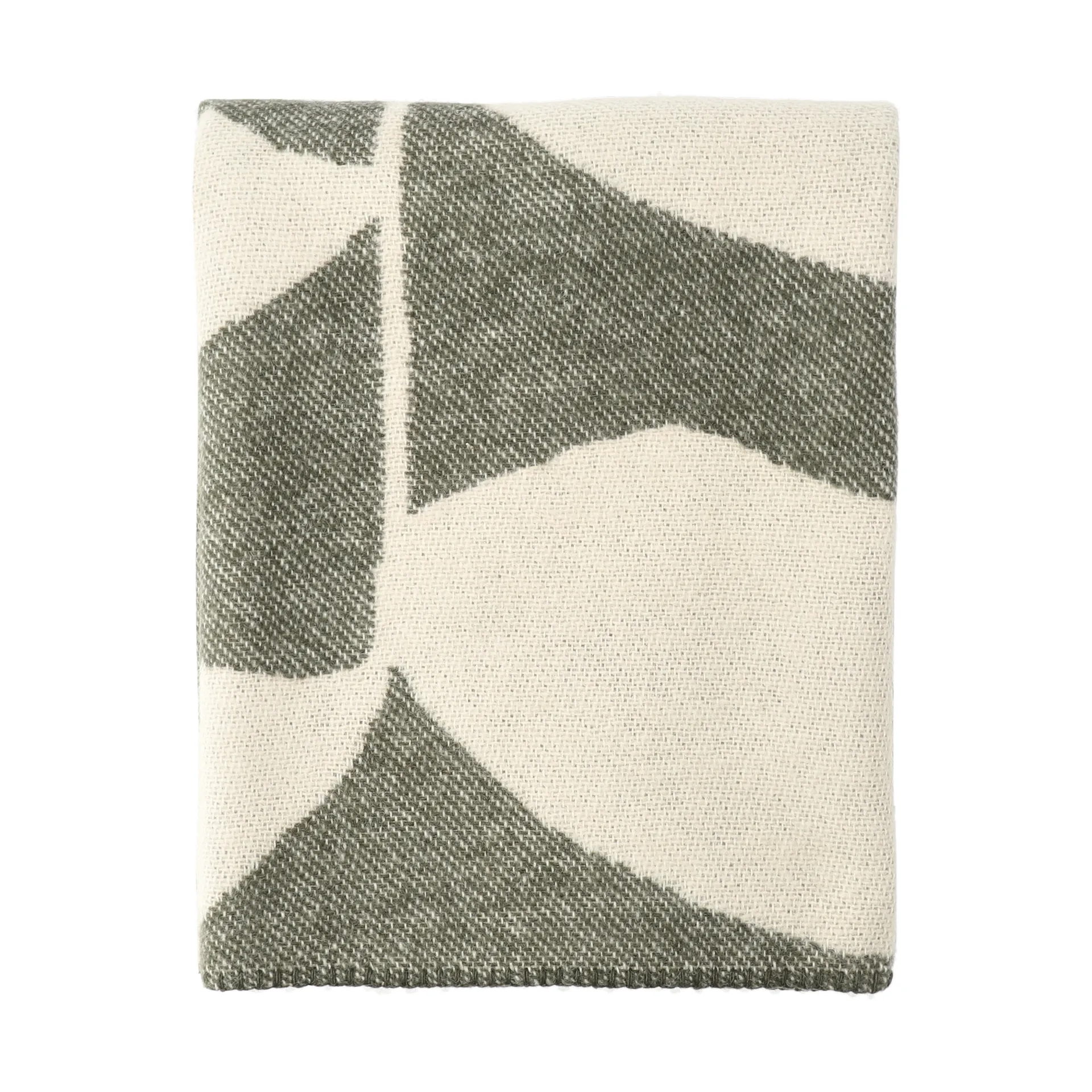 Leaf wool throw 130x180 cm, Khaki green Scandi Living