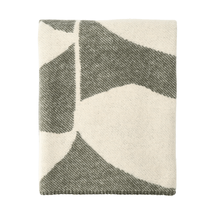Leaf wool throw 130x180 cm - Khaki green - Scandi Living