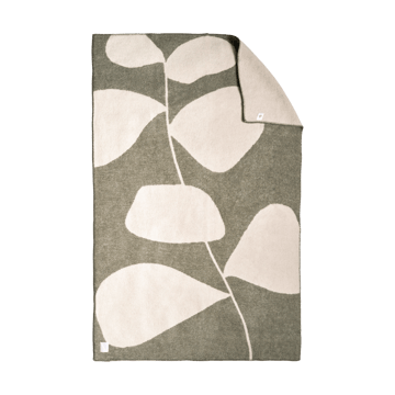 Leaf wool throw 130x180 cm - Khaki green - Scandi Living