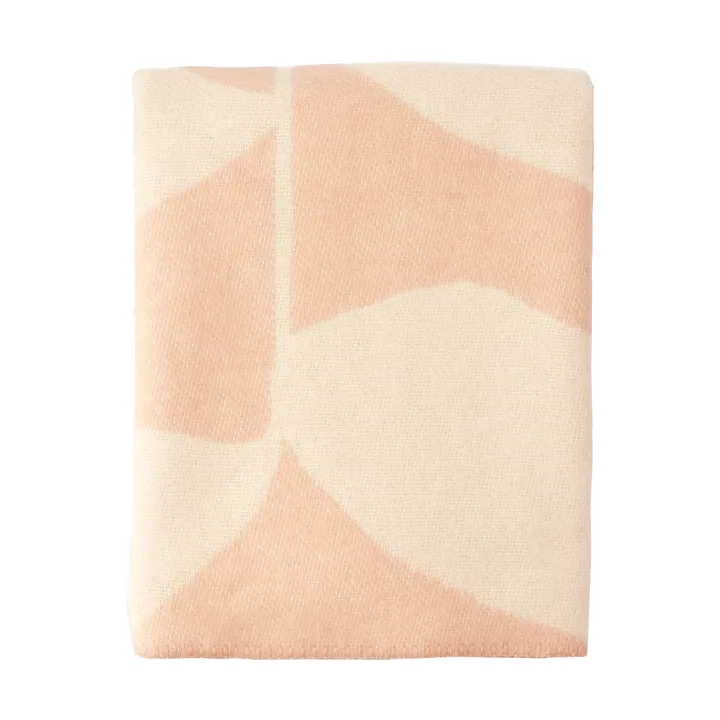 Leaf wool throw 130x180 cm - Peach - Scandi Living
