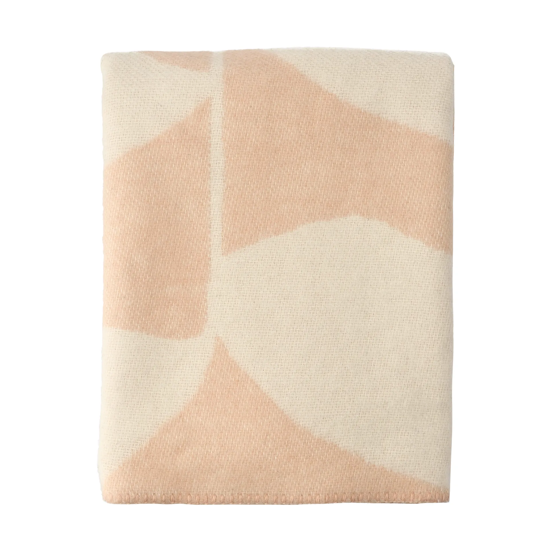 Leaf wool throw 130x180 cm, Peach Scandi Living