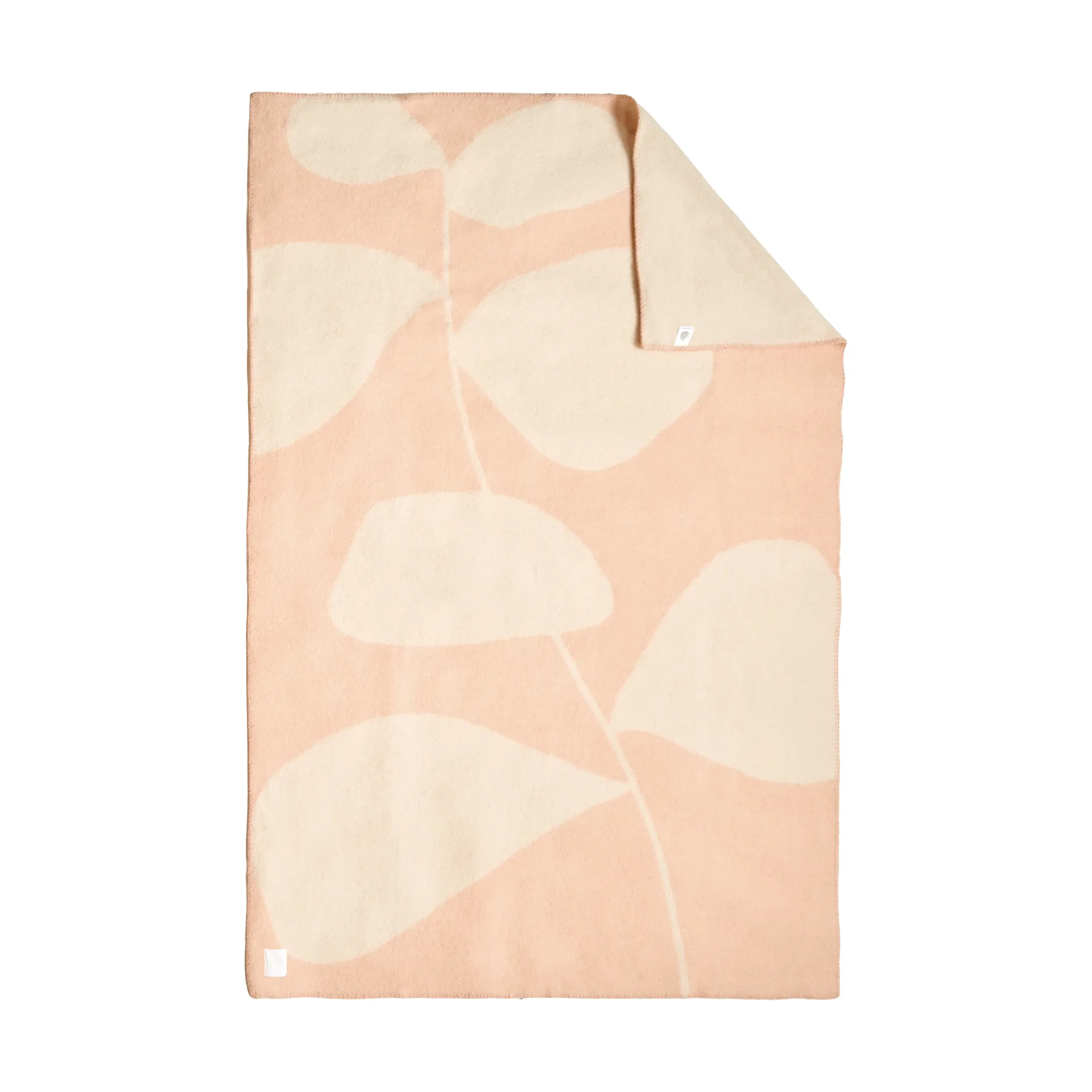 Leaf wool throw 130x180 cm, Peach Scandi Living