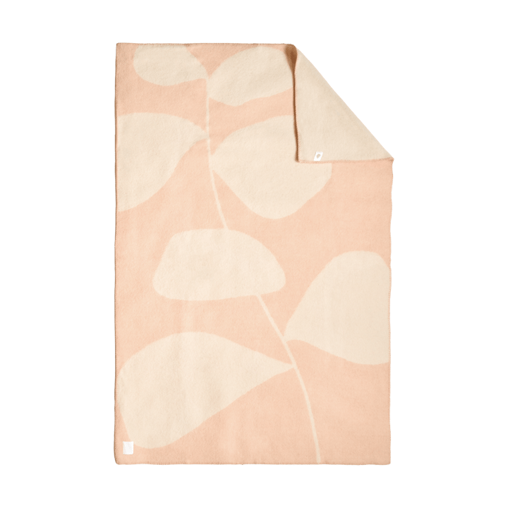 Leaf wool throw 130x180 cm, Peach Scandi Living