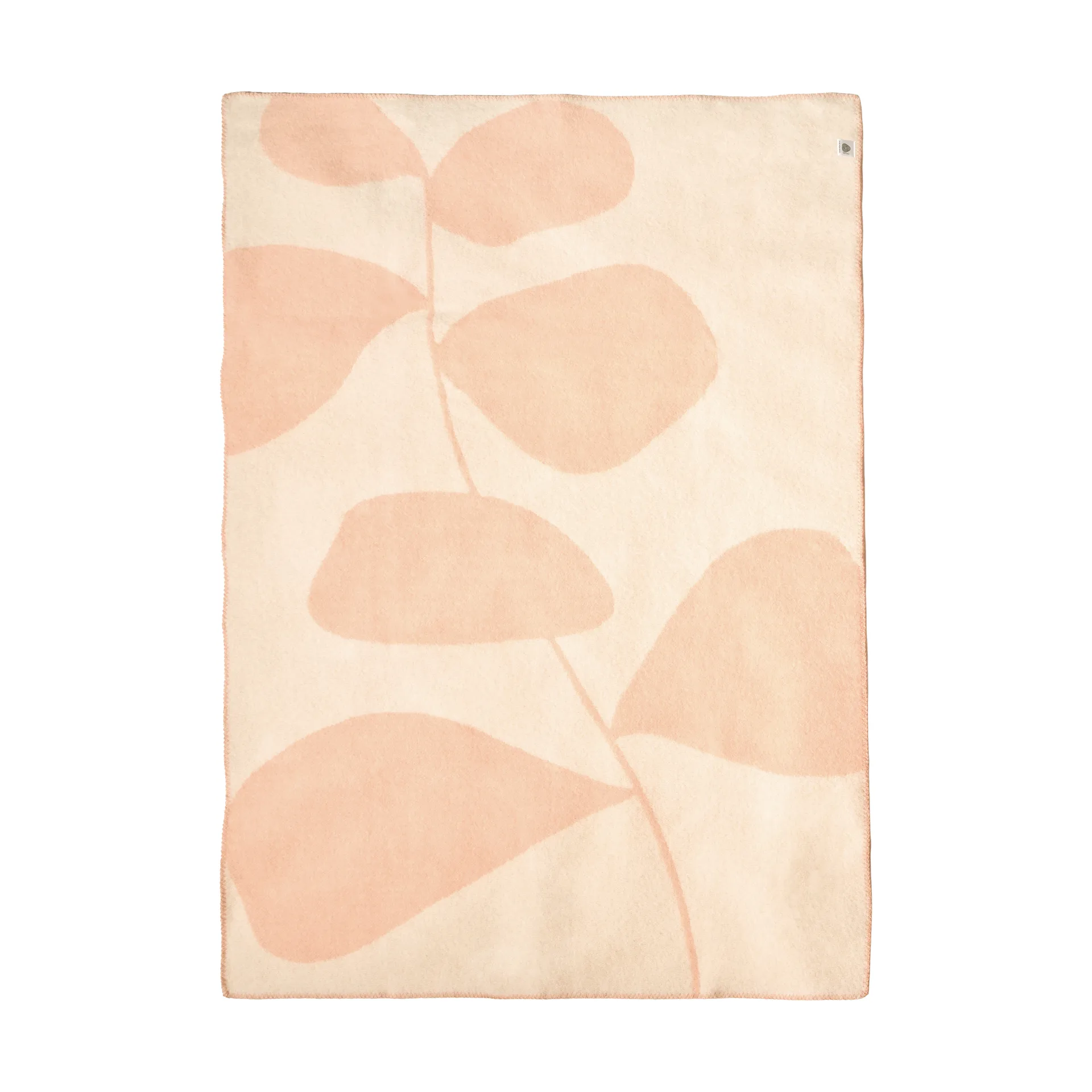 Leaf wool throw 130x180 cm, Peach Scandi Living