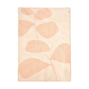 Leaf wool throw 130x180 cm - Peach - Scandi Living