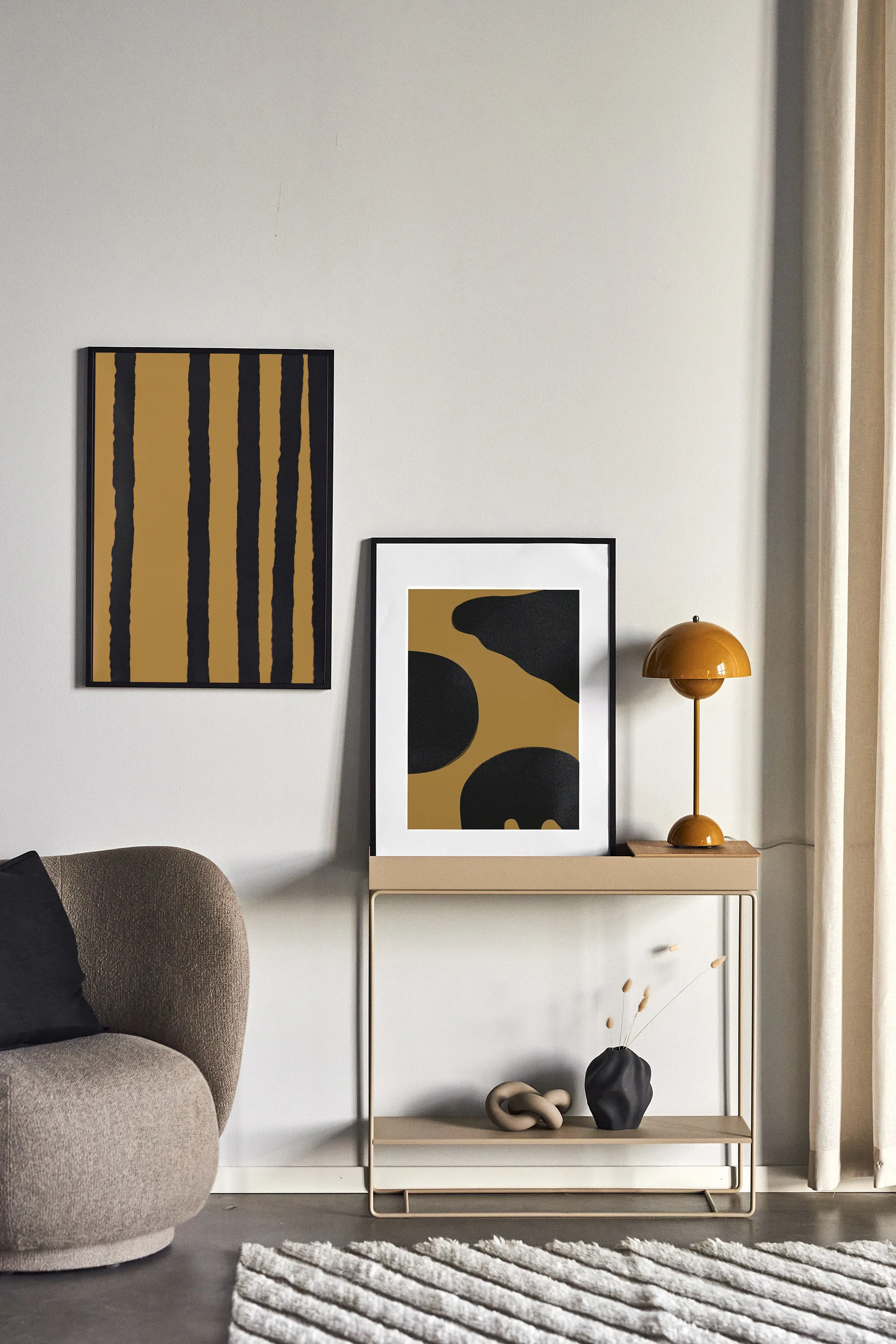 Lineage poster ocher, 30x40 cm Scandi Living