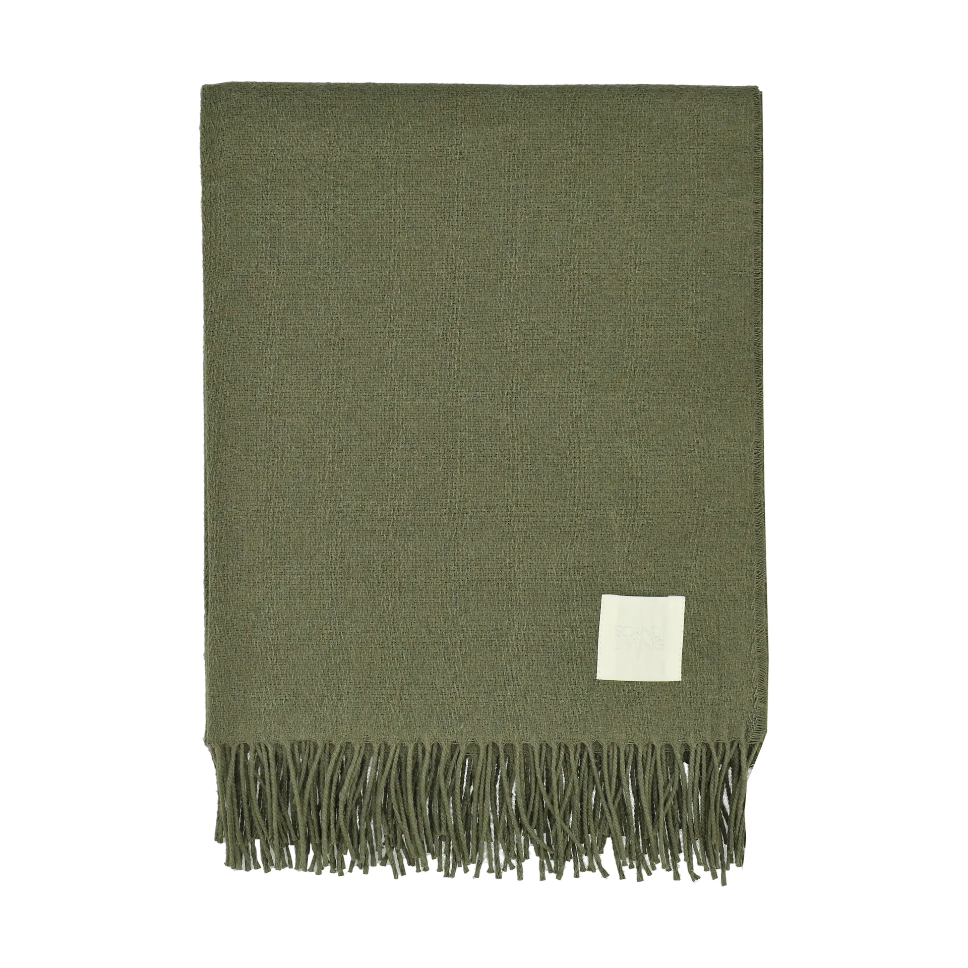 Loom cotton throw 125x170 cm, Khaki Scandi Living