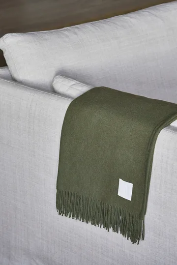 Loom cotton throw 125x170 cm - Khaki - Scandi Living