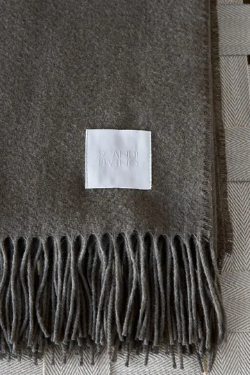 Loom cotton throw 125x170 cm - Taupe - Scandi Living