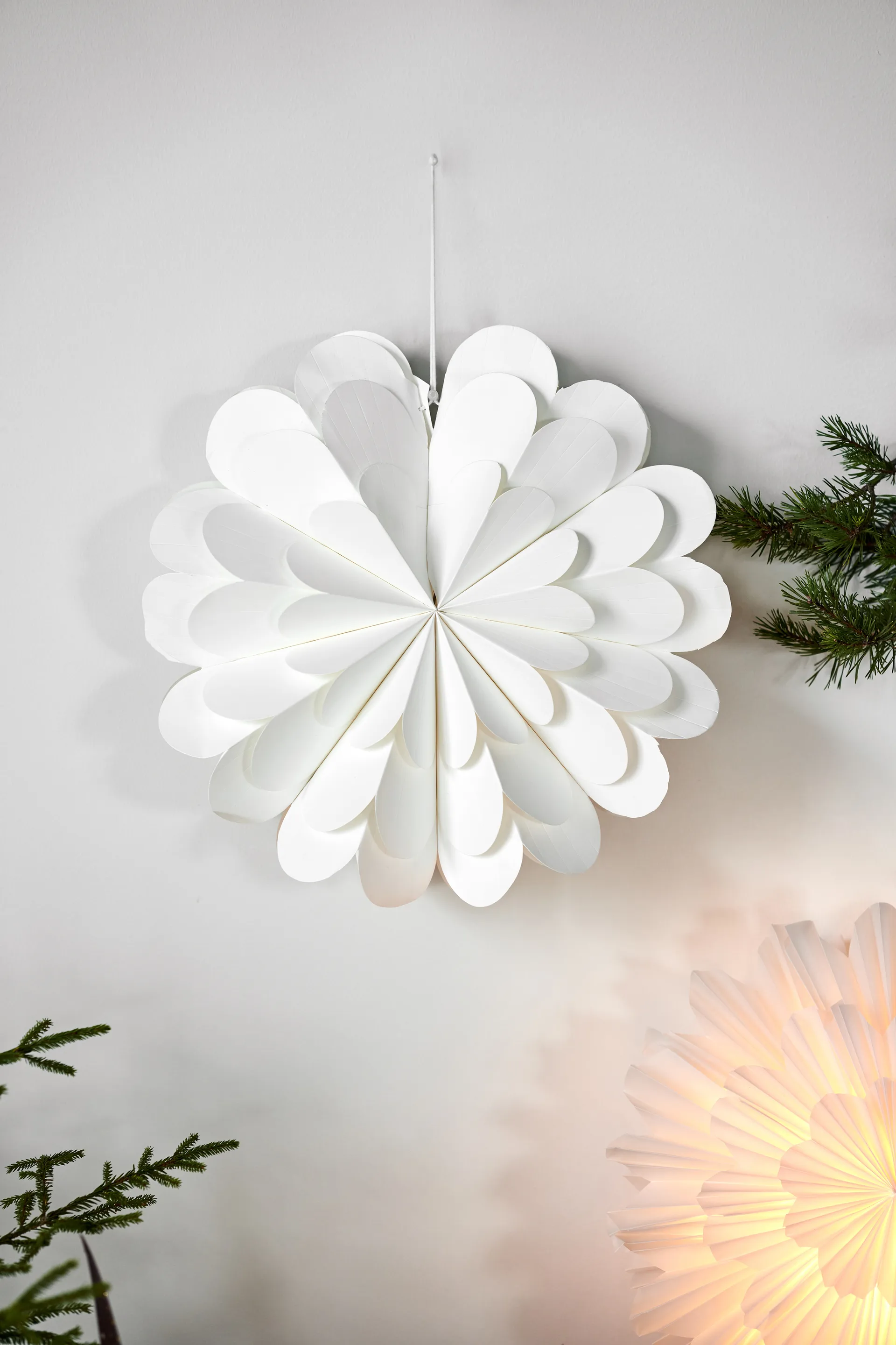 Lucia Christmas star 45 cm, White Scandi Living