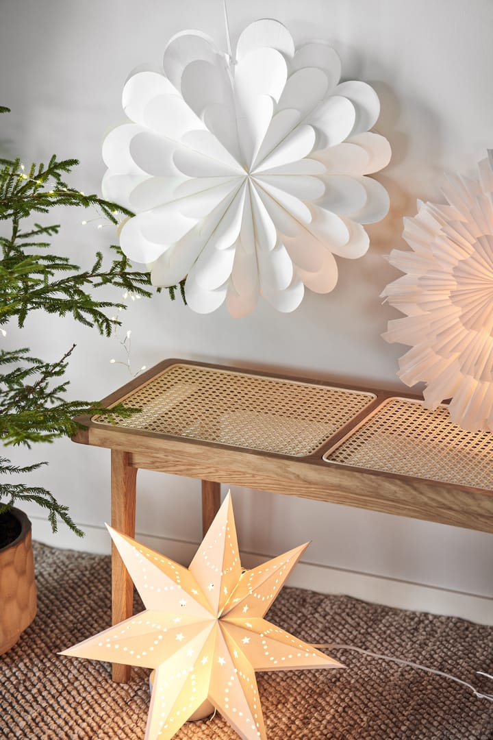 Lucia Christmas star 45 cm, White Scandi Living