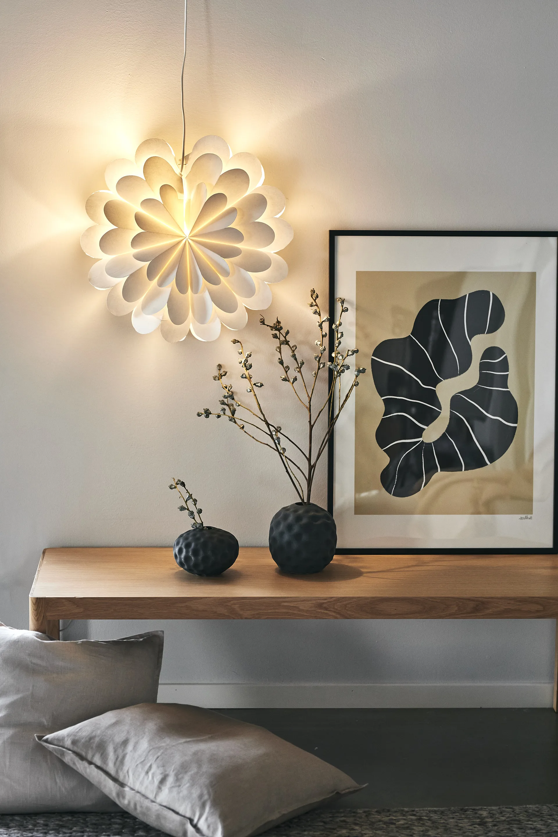 Lucia Christmas star 45 cm, White Scandi Living